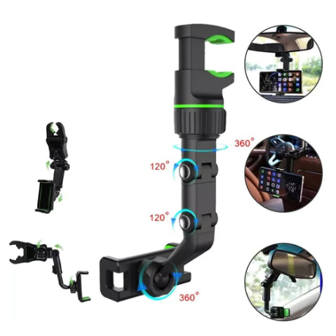 Universal Car Phone & GPS Holder – Rearview Mirror Mount