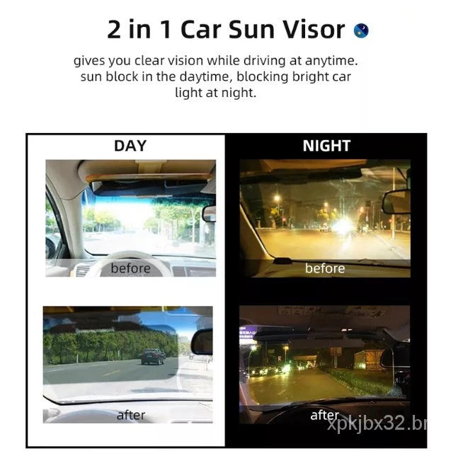 HD Anti-Glare Car Sun Visor - Day & Night Driving
